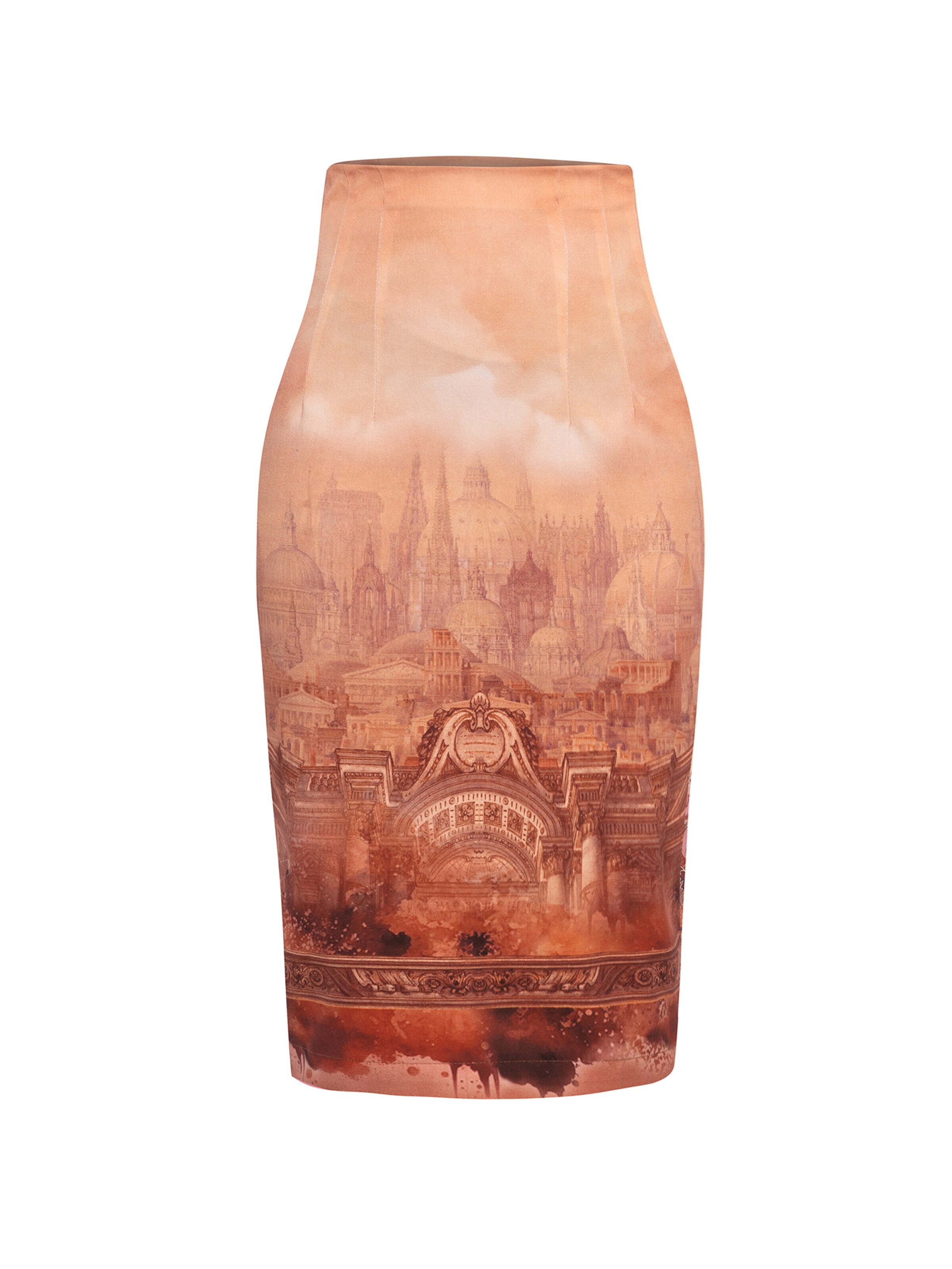 JIORO Kjol 'ANCIENT TOWN' i beige: framsida