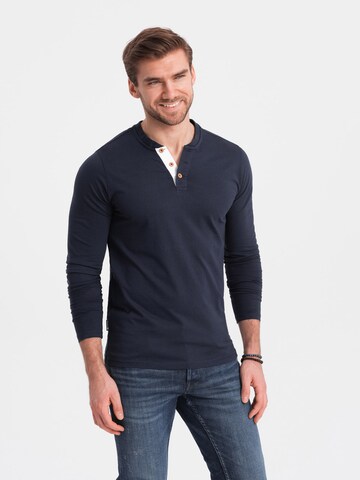 Ombre Shirt 'OM-LSCL-0107' in Blue: front