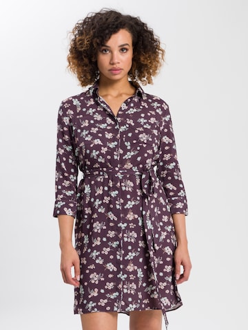 Cross Jeans Shirt Dress in Purple: front