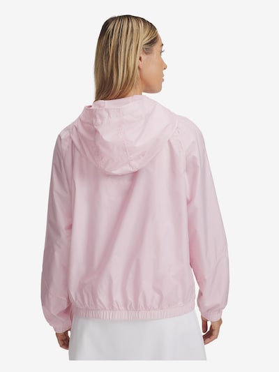 UNDER ARMOUR Sportsweatjacke 'Windbreaker' in pink / weiß, Produktansicht
