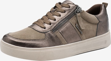 Baskets basses Tamaris en marron : devant