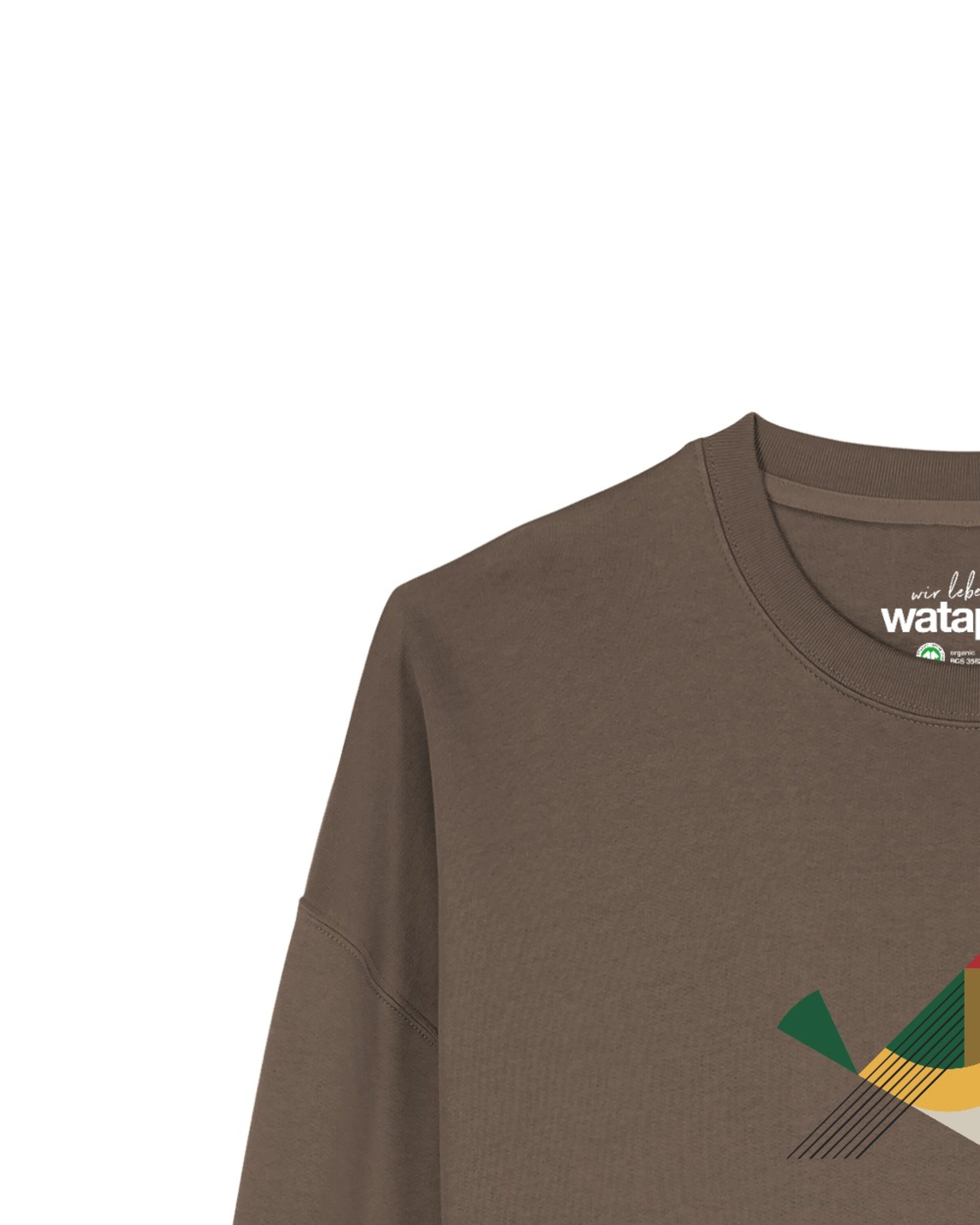Watapparel Sweatshirt 'Vogel ' in Bruin