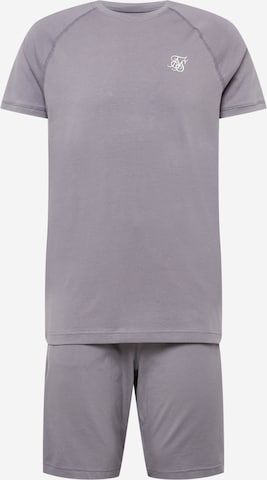 SikSilk Sweat suit in Grey: front