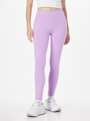 Skinny Pantaloni sportivi di SKECHERS in lilla: frontale