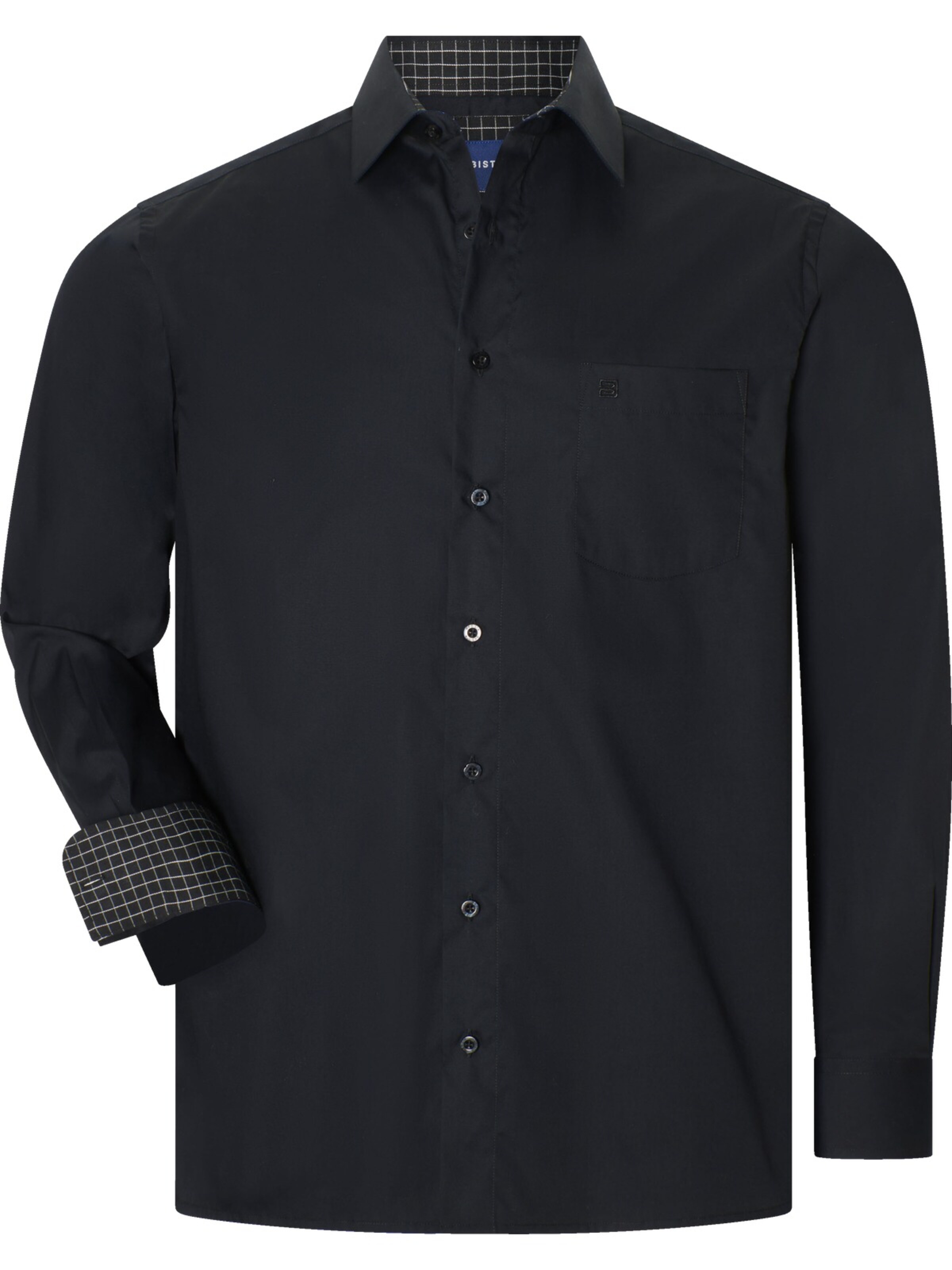 BABISTA Regular fit Button Up Shirt 'Jornan' in Black: front