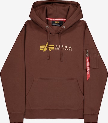 ALPHA INDUSTRIES Sweatshirt in Braun: Vorderseite