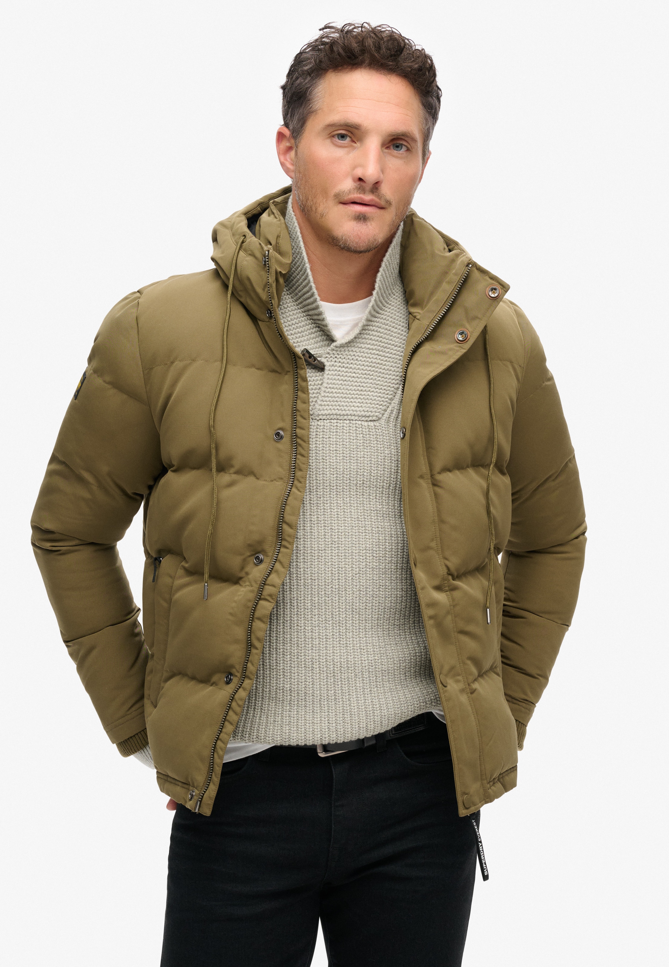 Superdry & CoZimska jakna 'Everest' - zelena boja: prednji dio