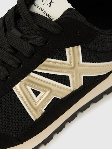 ARMANI EXCHANGE Låg sneaker i svart