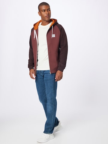 Iriedaily Zip-Up Hoodie in Brown