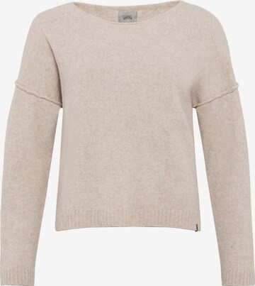 CAMEL ACTIVE Strickpullover aus recyceltem Wollmix in Beige: predná strana