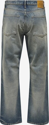 Only & Sons Wide Leg Farkut 'FADE' värissä sininen