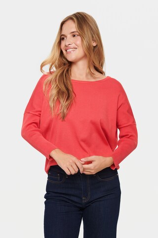 SAINT TROPEZ - Pullover 'Mia' em vermelho: frente