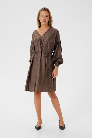 Kaffe Jurk 'KARizz' in Bruin