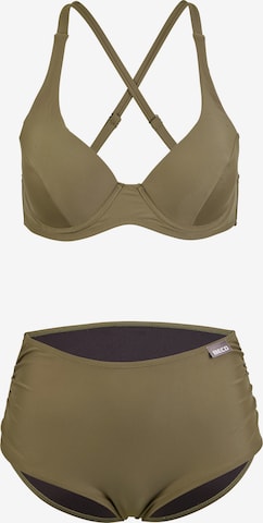 BECO the world of aquasports Bikini 'Colour Block' in Groen: voorkant