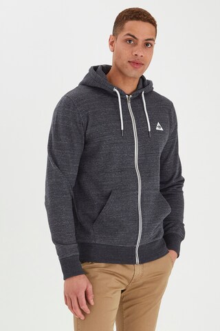 BLEND Zip-Up Hoodie in Grey: front