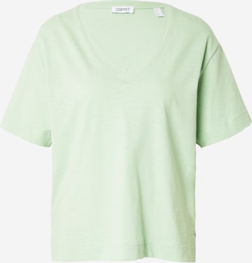 ESPRIT T-shirt i grön: framsida