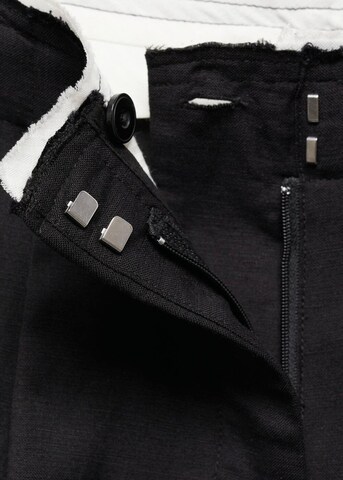MANGO Loose fit Pleat-Front Pants 'Lago' in Black
