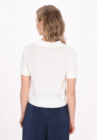 DreiMaster Klassik Свитер 'Classic Look' в Белый