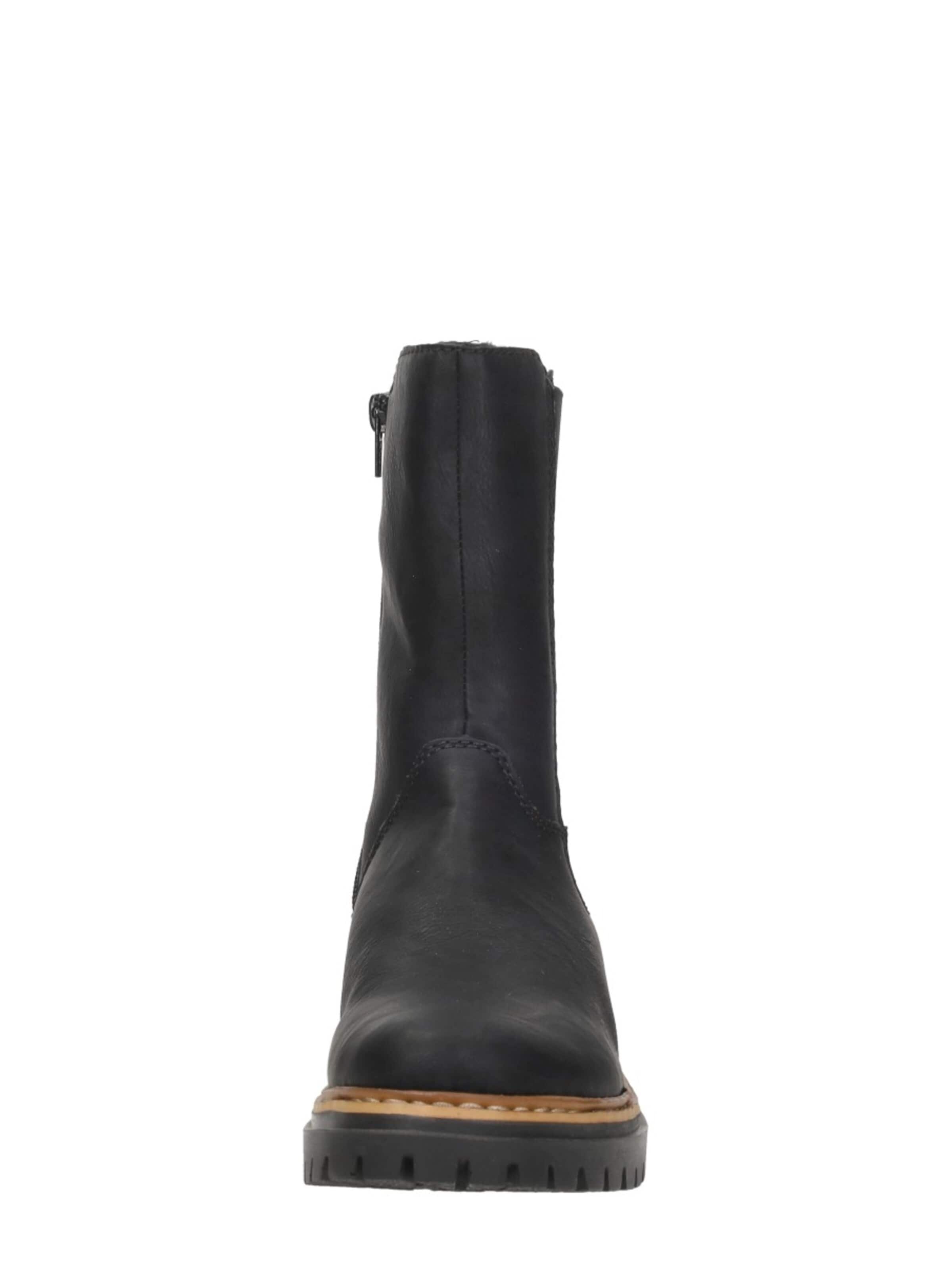 Rieker Boots 'Enkellaarsjes Plat' in Zwart