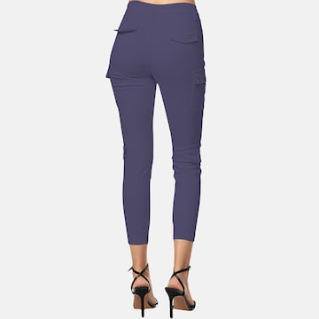 Elara Skinny Cargobroek in Blauw