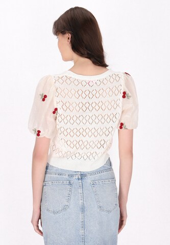 MYMO Gebreid vest in Wit