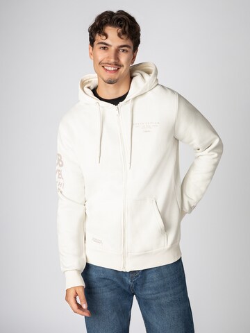 Sublevel Sweatjacke in Weiß: Vorderseite