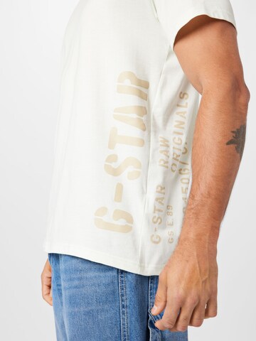 Maglietta 'Stencil' di G-Star RAW in bianco
