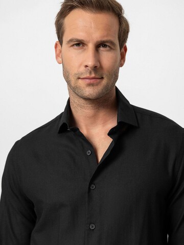 Coupe slim Chemise Antioch en noir