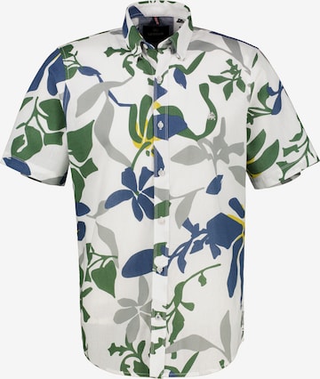 LERROS Button Up Shirt in White: front