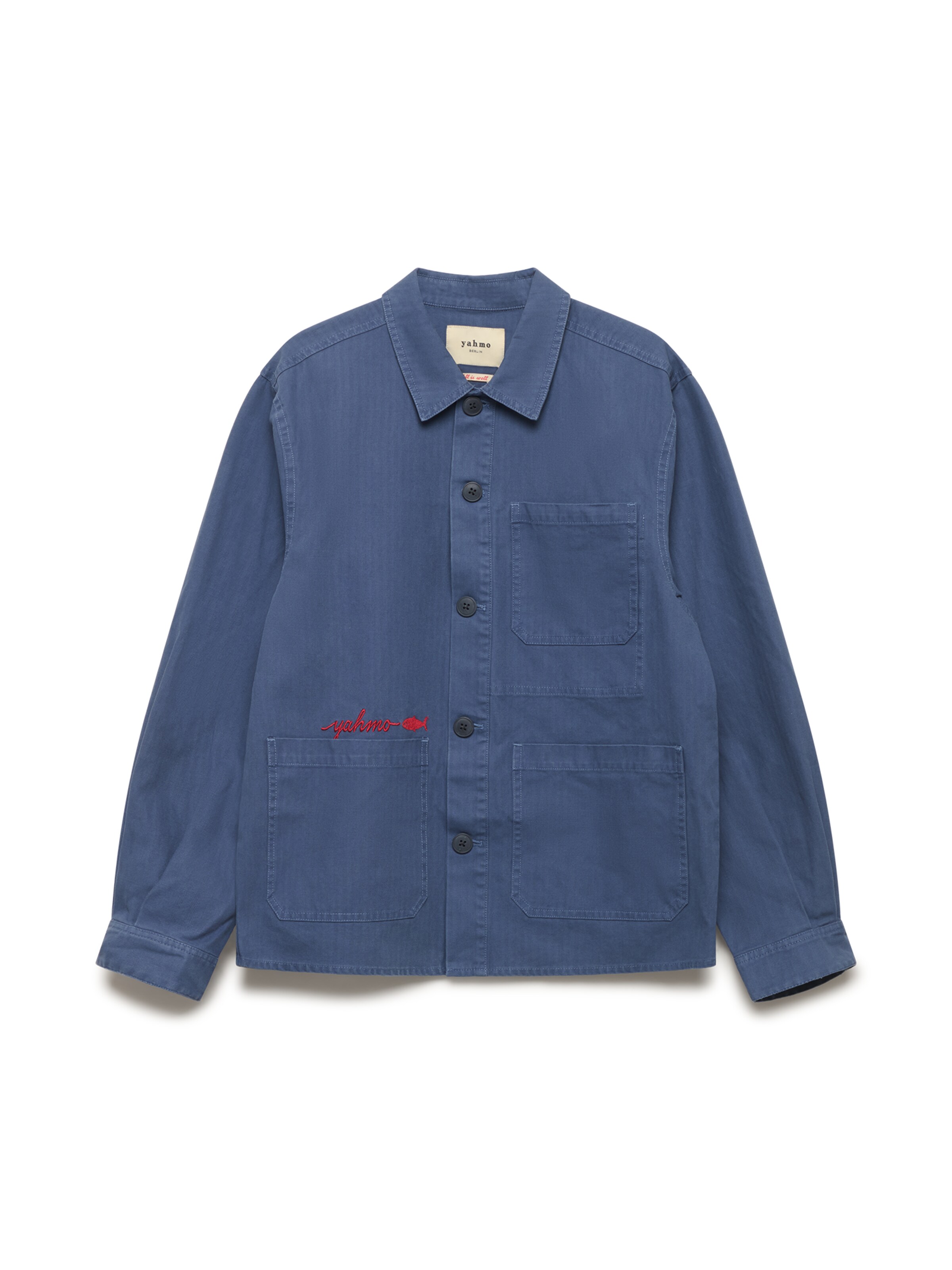 Yahmo Between-Season Jacket 'Otti' in Blue: front