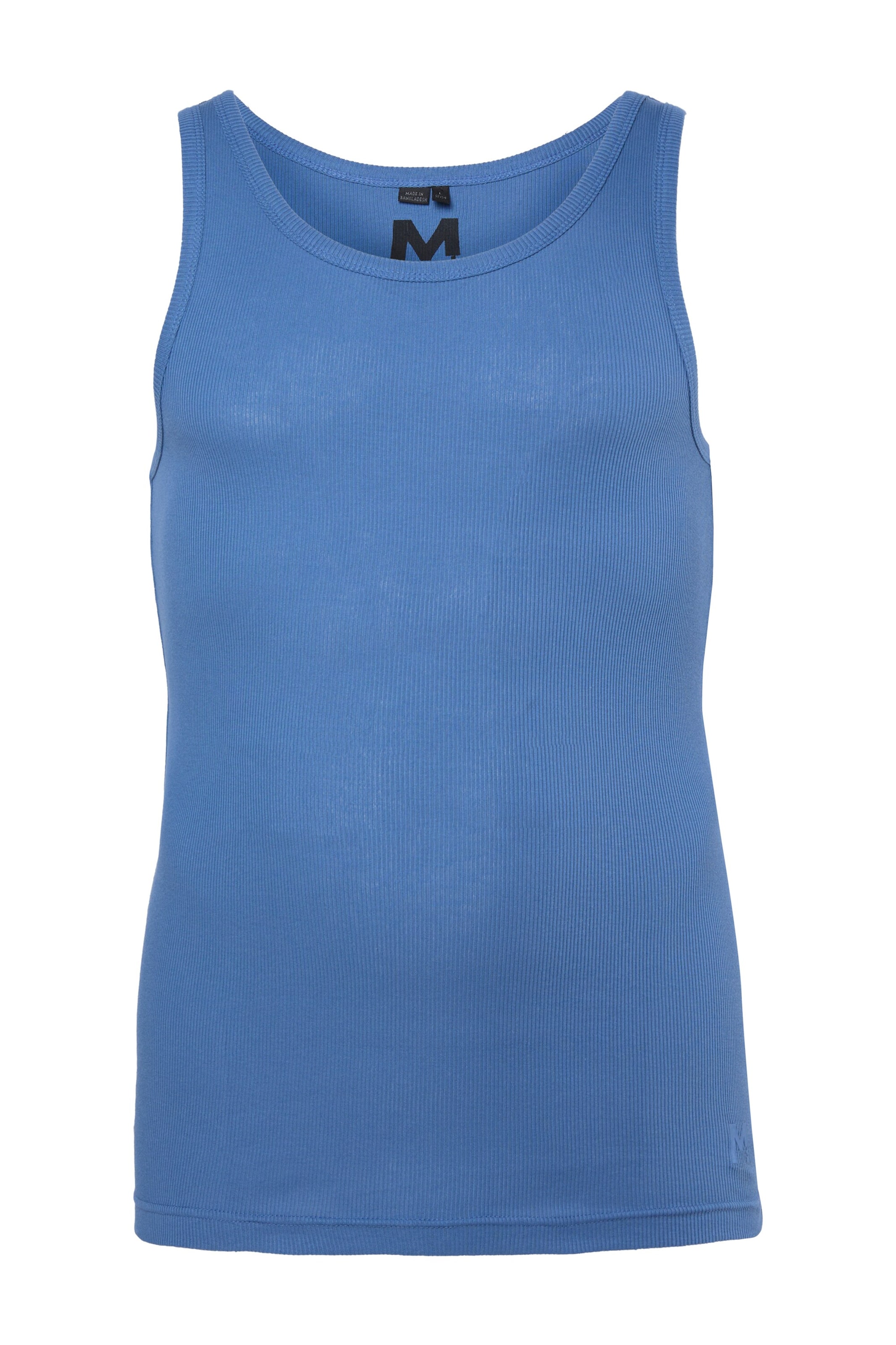 Men Plus Undershirt in Blue: front
