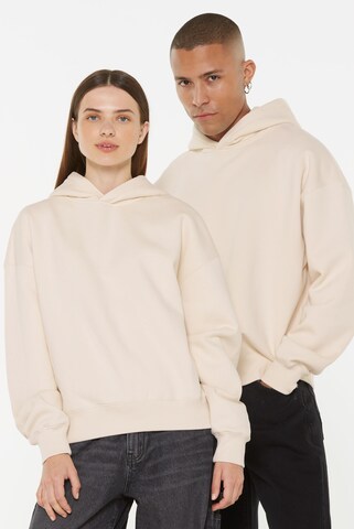 Harlem Soul Hoodie Oversized Unisex in Beige: Vorderseite