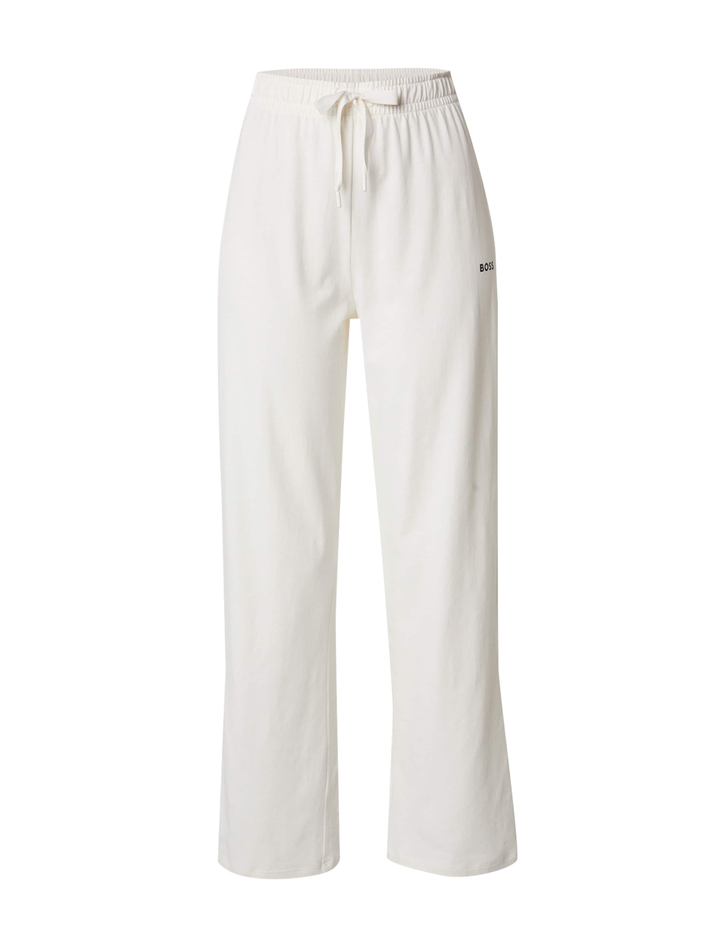BOSS Панталон пижама 'CI' в бяло: отпред