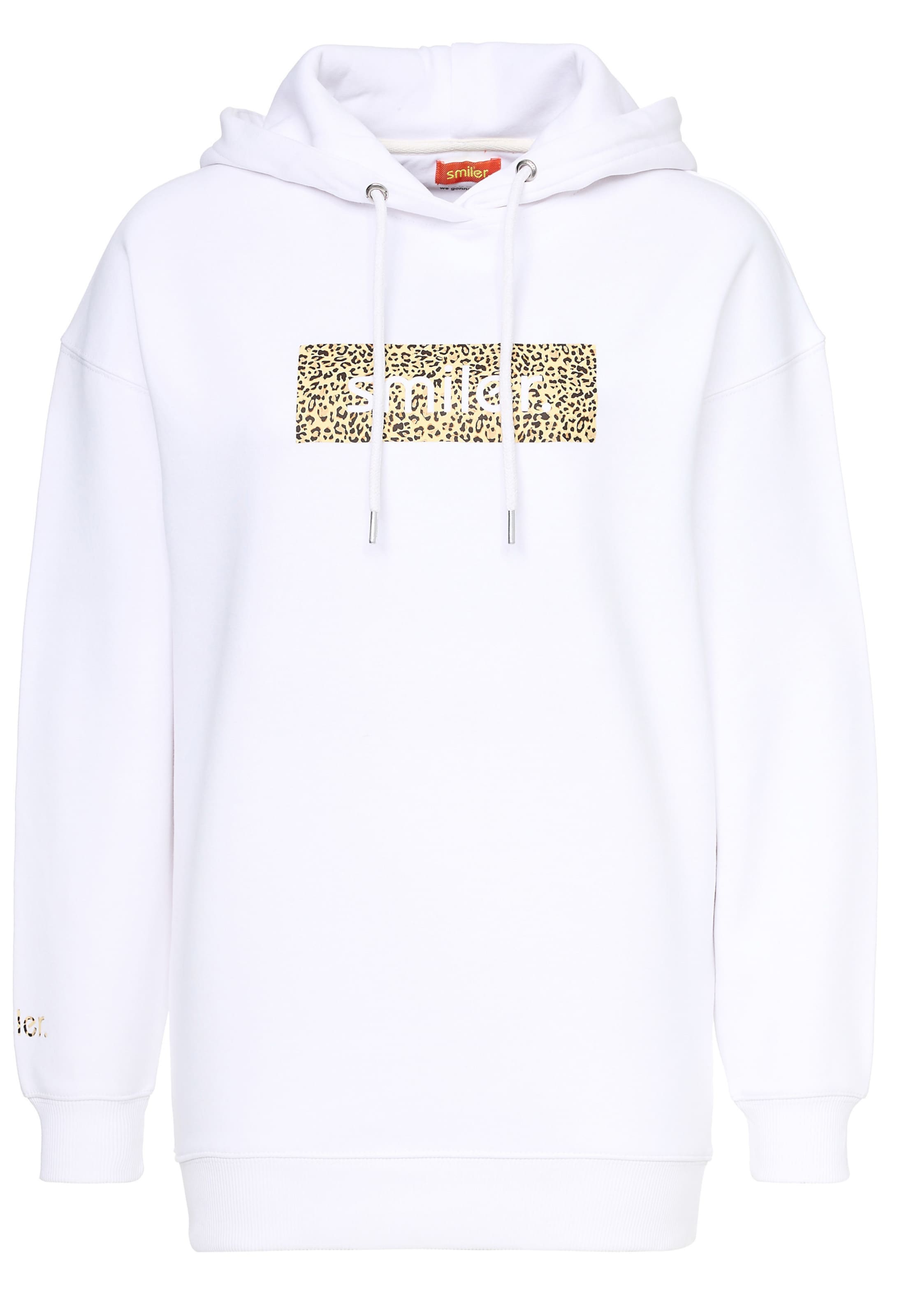 smiler. Kapuzensweatshirt 'Sunny' in Weiß: Vorderseite