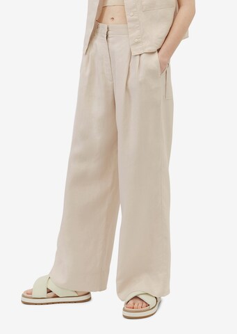 Wide Leg Pantalon à pince Marc O'Polo en beige : devant