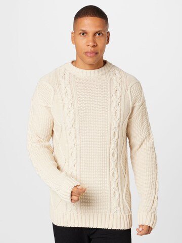 HUGO Red Pullover 'Scablito' in Beige: predná strana