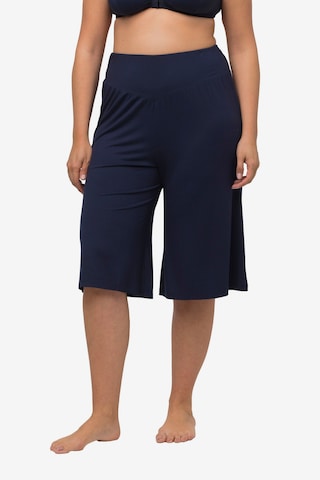 Ulla Popken Wide leg Broek in Blauw: voorkant