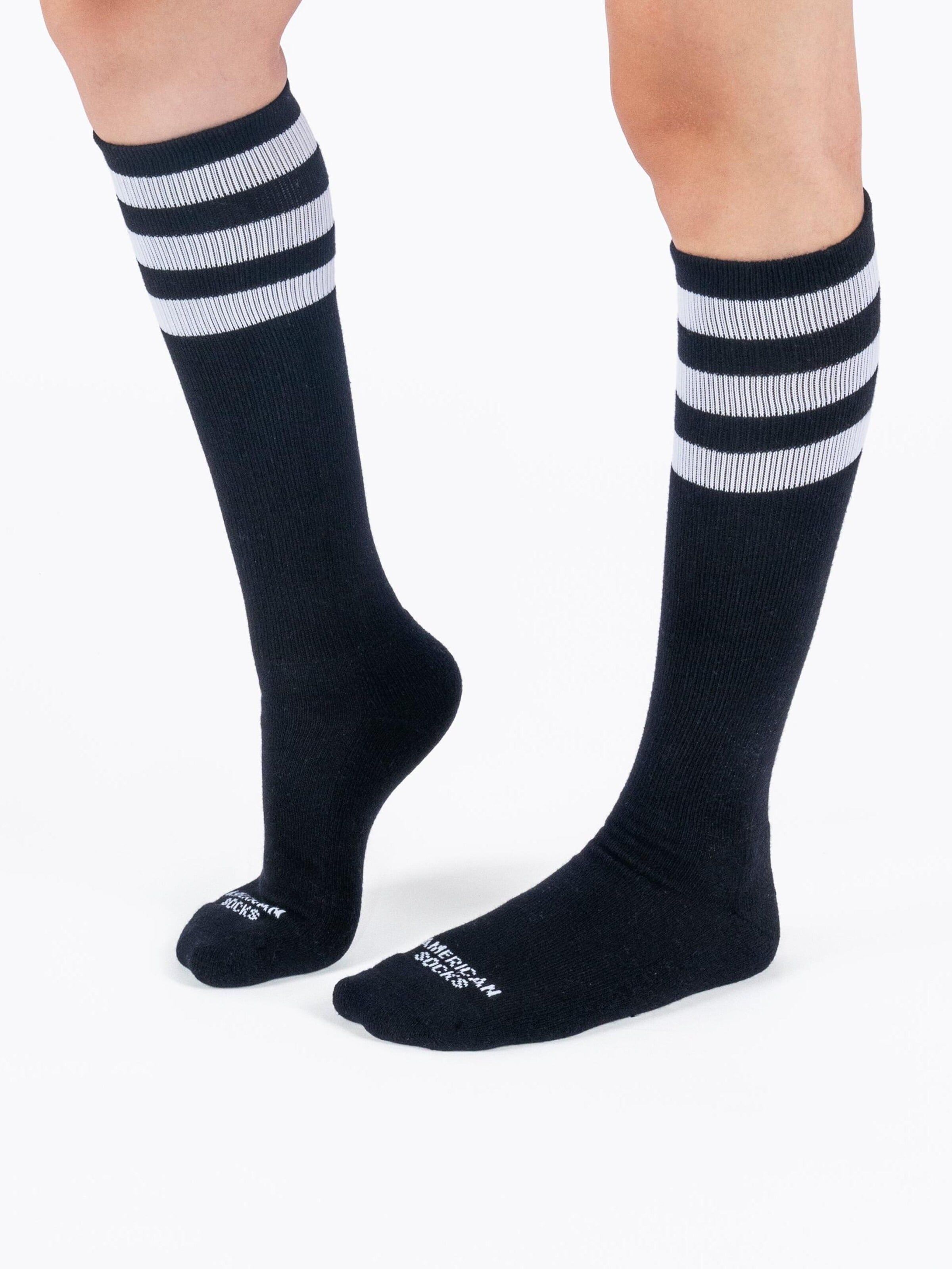 American Socks Knee socks 'Back in Black - Knee High' in Black