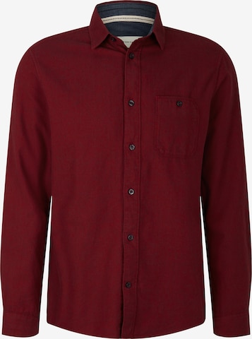 TOM TAILOR Button Up Shirt in Red: front