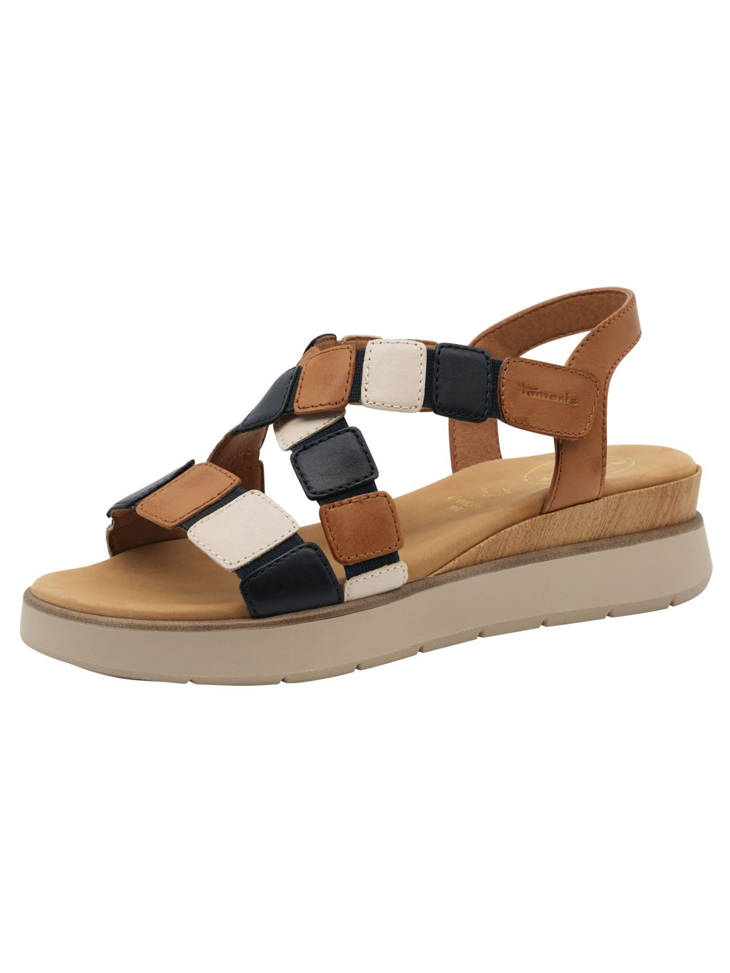 Sandales Tamaris en marron : devant