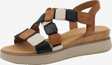 Sandales Tamaris en marron : devant