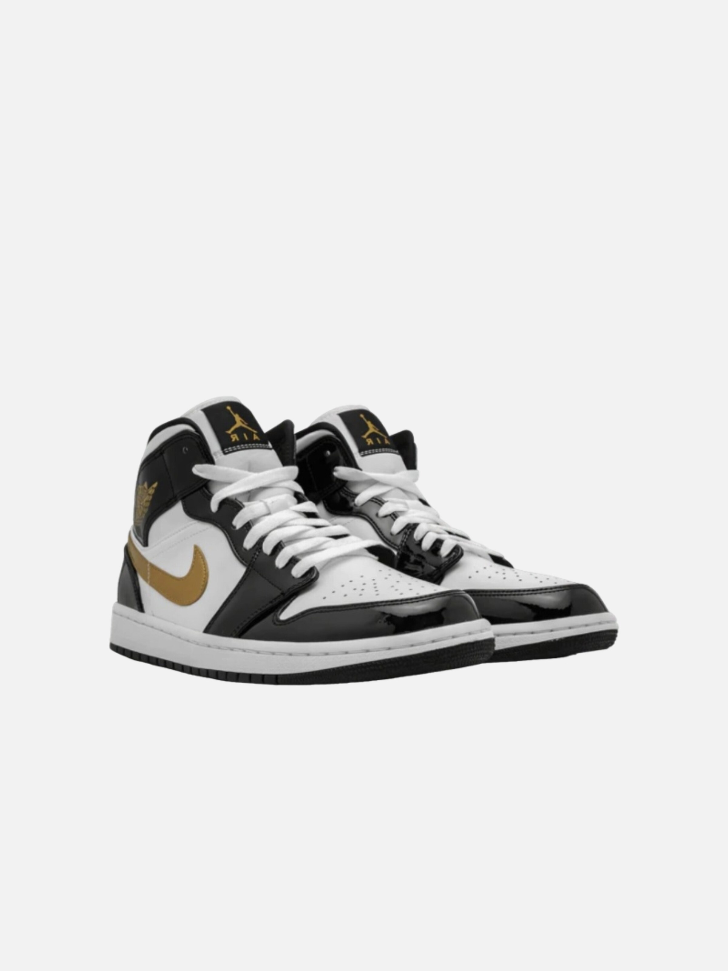 Sneaker alta 'Air 1 Mid Patent' di Jordan in bianco