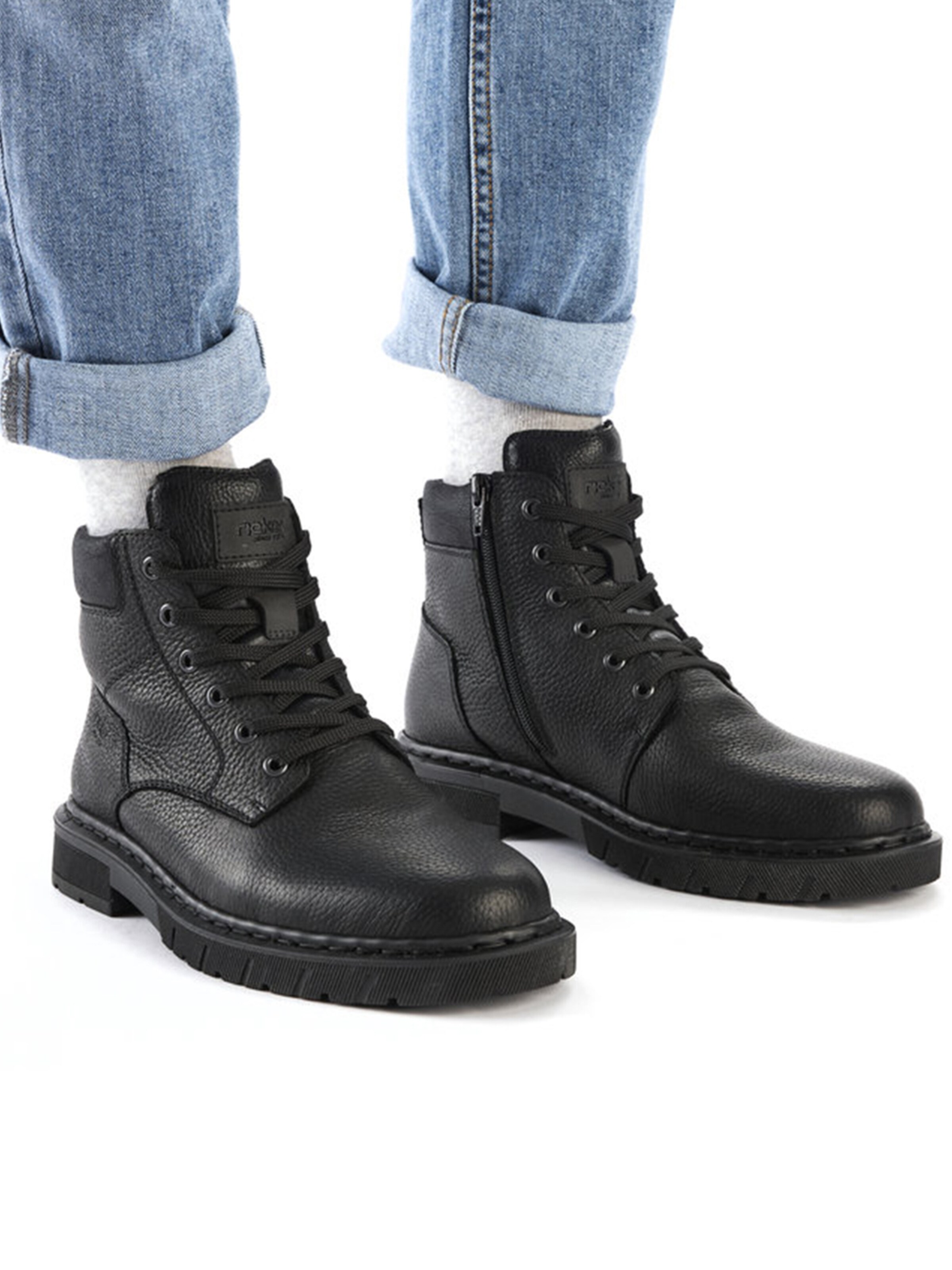 Rieker Šněrovací boty – černá