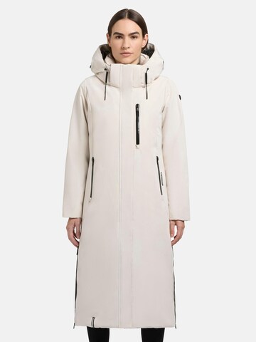 Manteau d’hiver khujo en blanc : devant