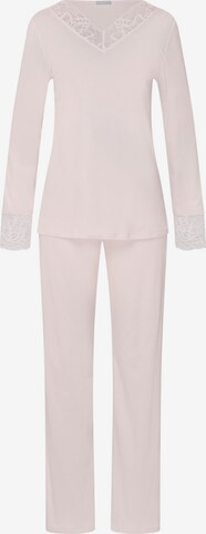 Hanro Pyjama ' Elia ' in Roze: voorkant