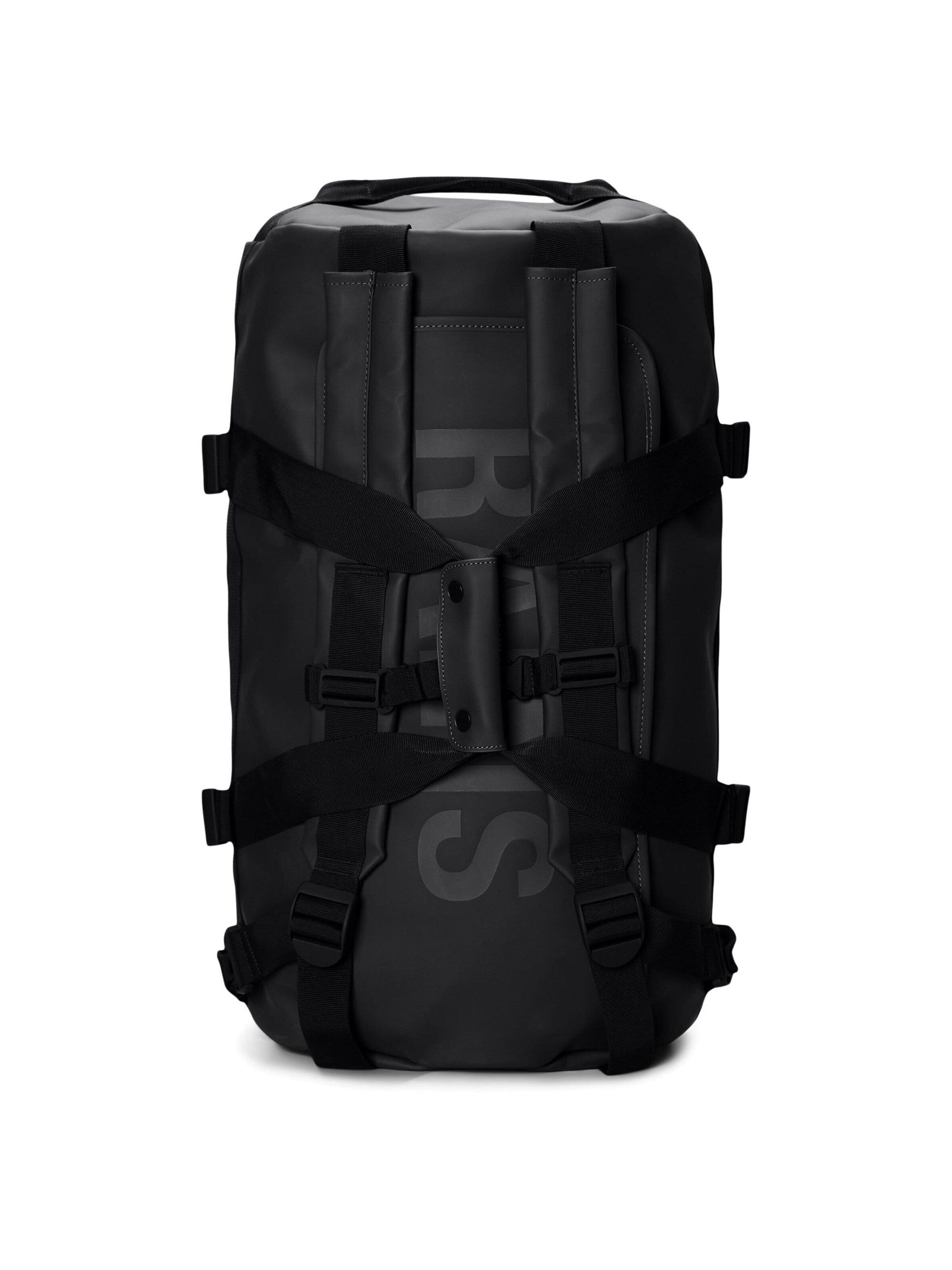 RAINS Reisetasche 'Texel'‌‌‌‌ in Schwarz: Vorderseite