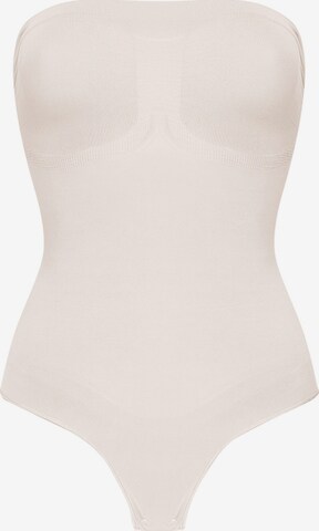 cfab Shapingbody 'Trägerloser Bodysuit Sculpting Shapewear mit String' i beige: framsida