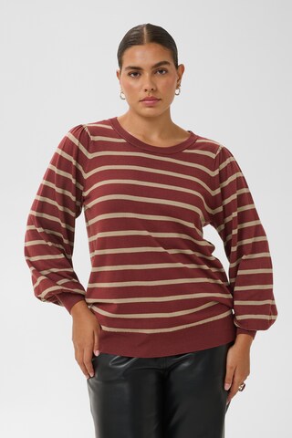 Pull-over 'Lizzy ' KAFFE CURVE en rouge : devant