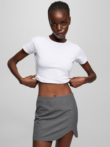 Pull&Bear Rok in Grijs: voorkant