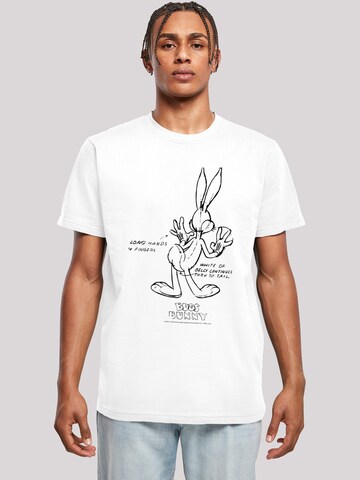 F4NT4STIC Shirt 'Looney Tunes' in White: front